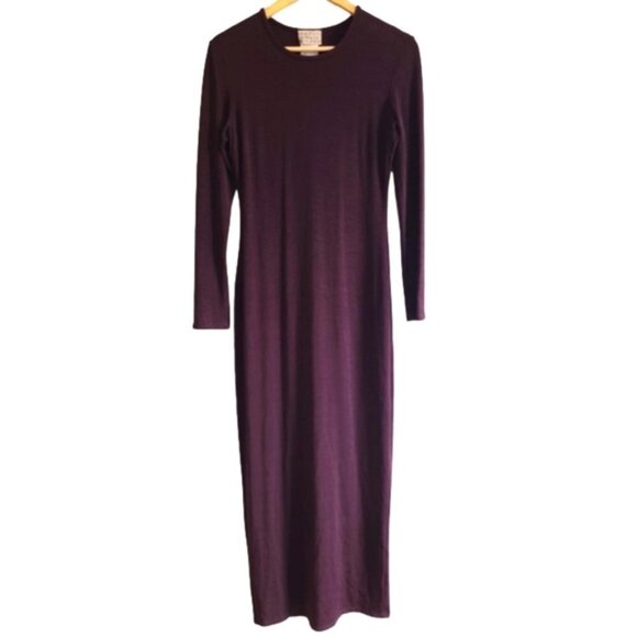 90s long sleeve maxi bodycon dress - Picture 1 of 8